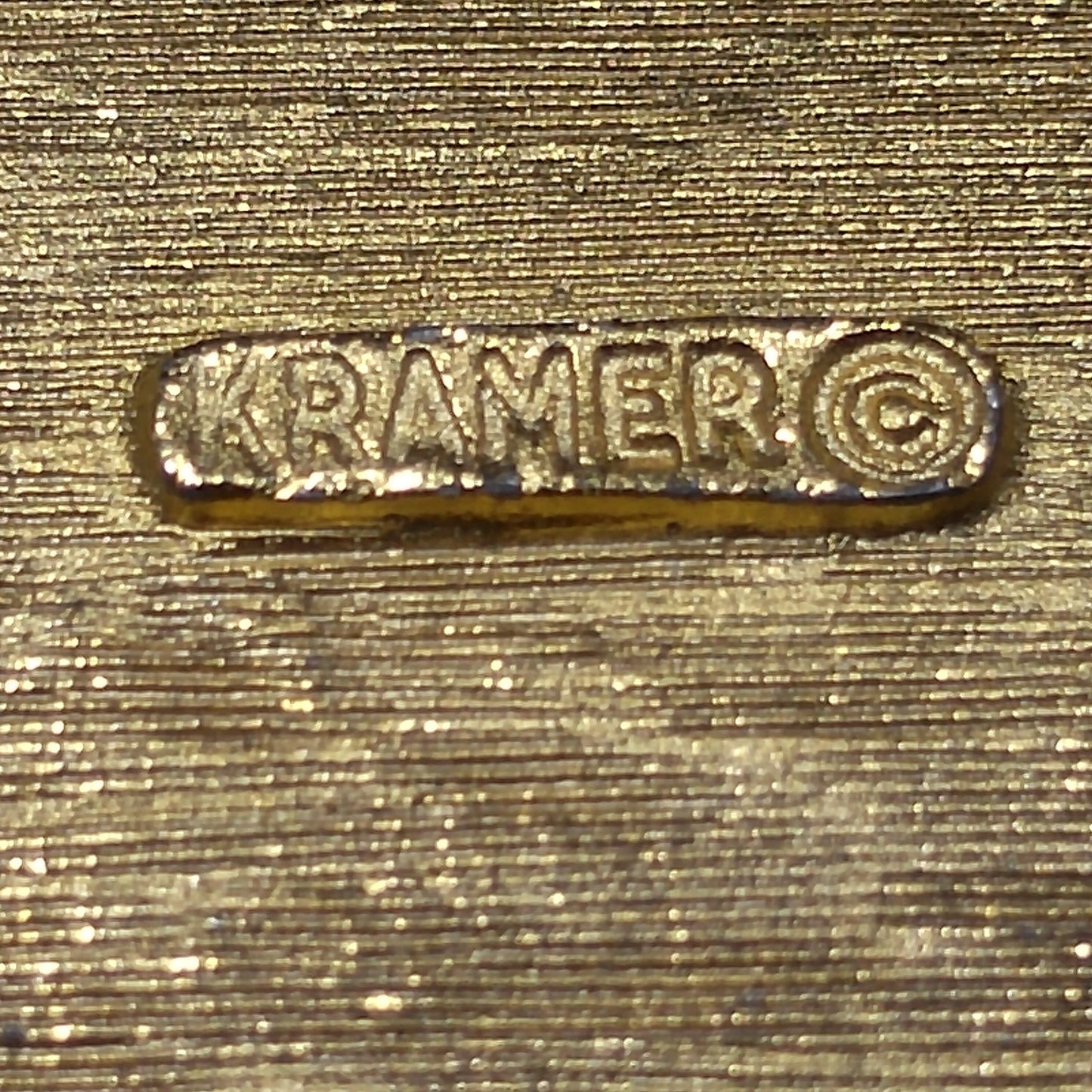 Kramer Gold Plated Dangle Brooch, Faux Pearls, 1950s Vintage Jewelry