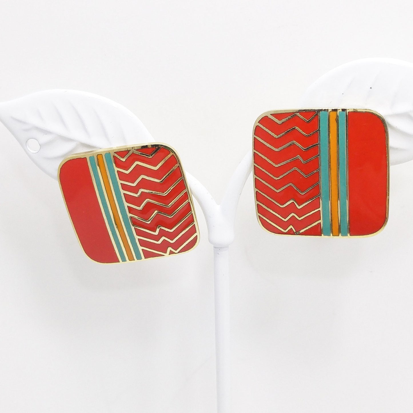 Laurel Burch "Ahktar" Post Earrings, Gold Plated, 1980s Vintage Jewelry