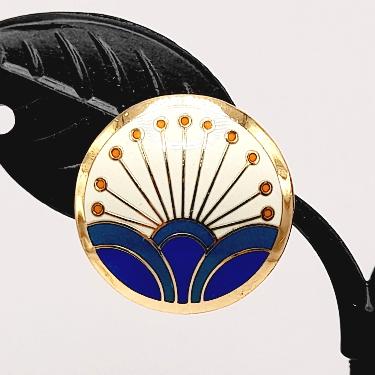 Laurel Burch "Kirin" Post Earrings, Vintage 1980s Enamel Earrings, Gold Plated Designer Jewelry, Retro Artistic Statement Earrings