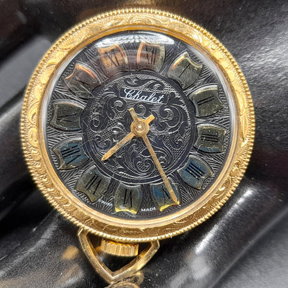 Vintage Chalet Watch Pendant, Runs, Wind-up, Swiss Made, Working