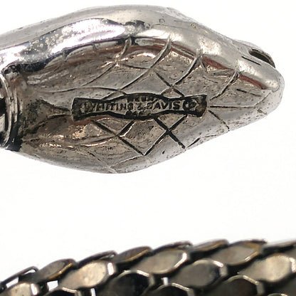 Whiting & Davis Snake Mesh Necklace Bracelet 1970s Egyptian Revival Book Piece