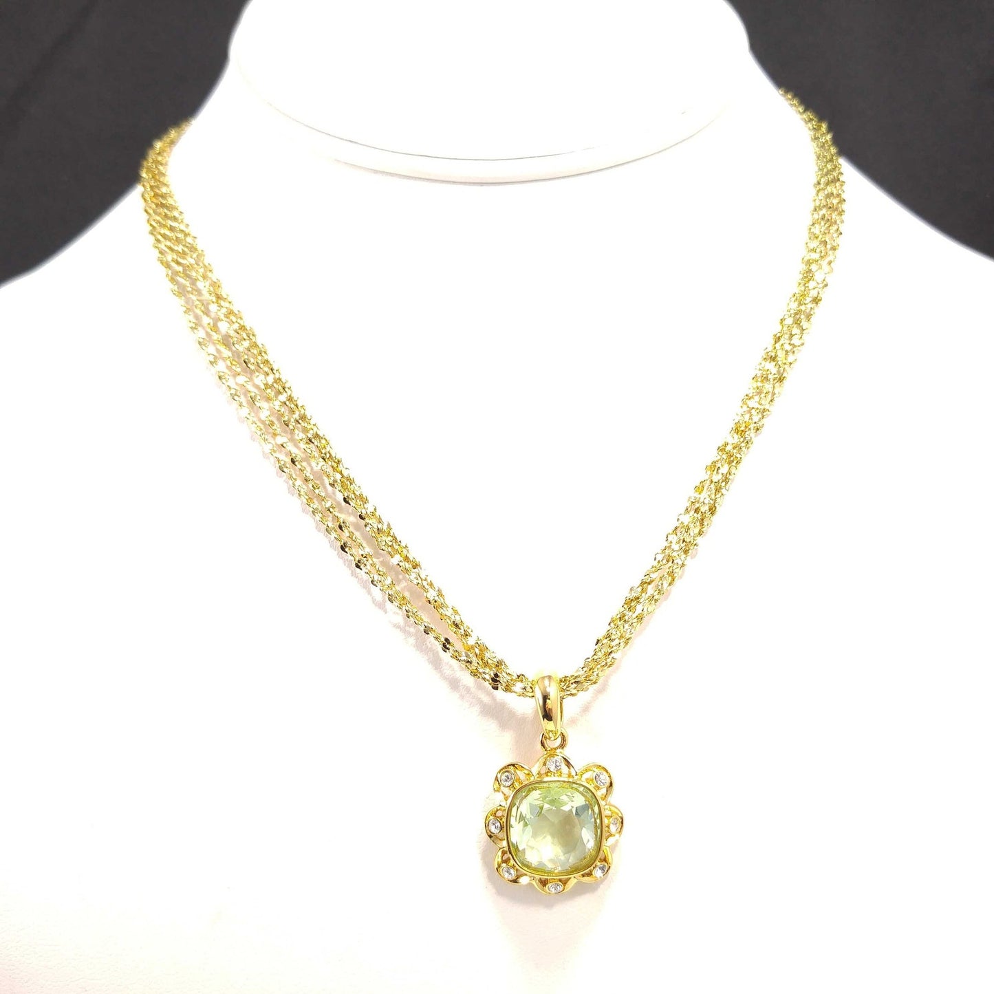 Vintage Nolan Miller Necklace & Three Austrian Crystal Pendants, 1990s