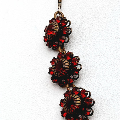 Vintage Liz Palacios Red Floral Necklace – Vintage-Inspired Sparkle from San Francisco
