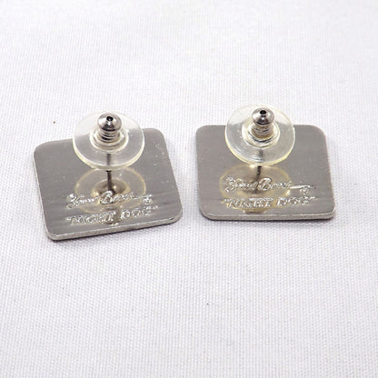 Vintage Laurel Burch "Night Dog" Post Earrings, 1980s Vintage Jewelry
