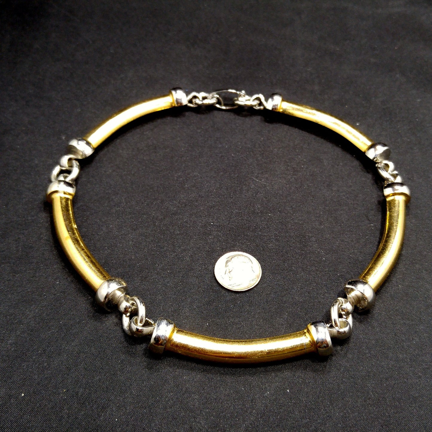 Groose Germany Choker Necklace, Stamped 1976 Groose Germany, 1970s Vintage Jewelry
