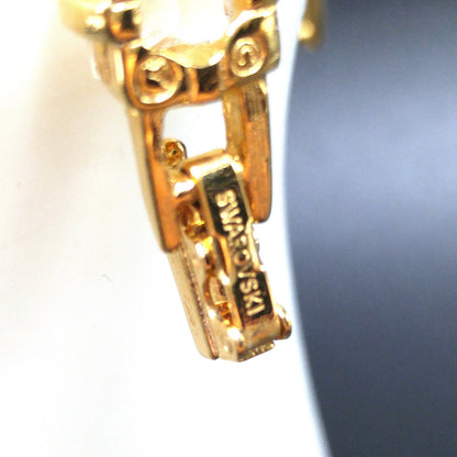Vintage Swarovski Crystal Bracelet – Gold Plated, Square Cut Crystals, 1990s