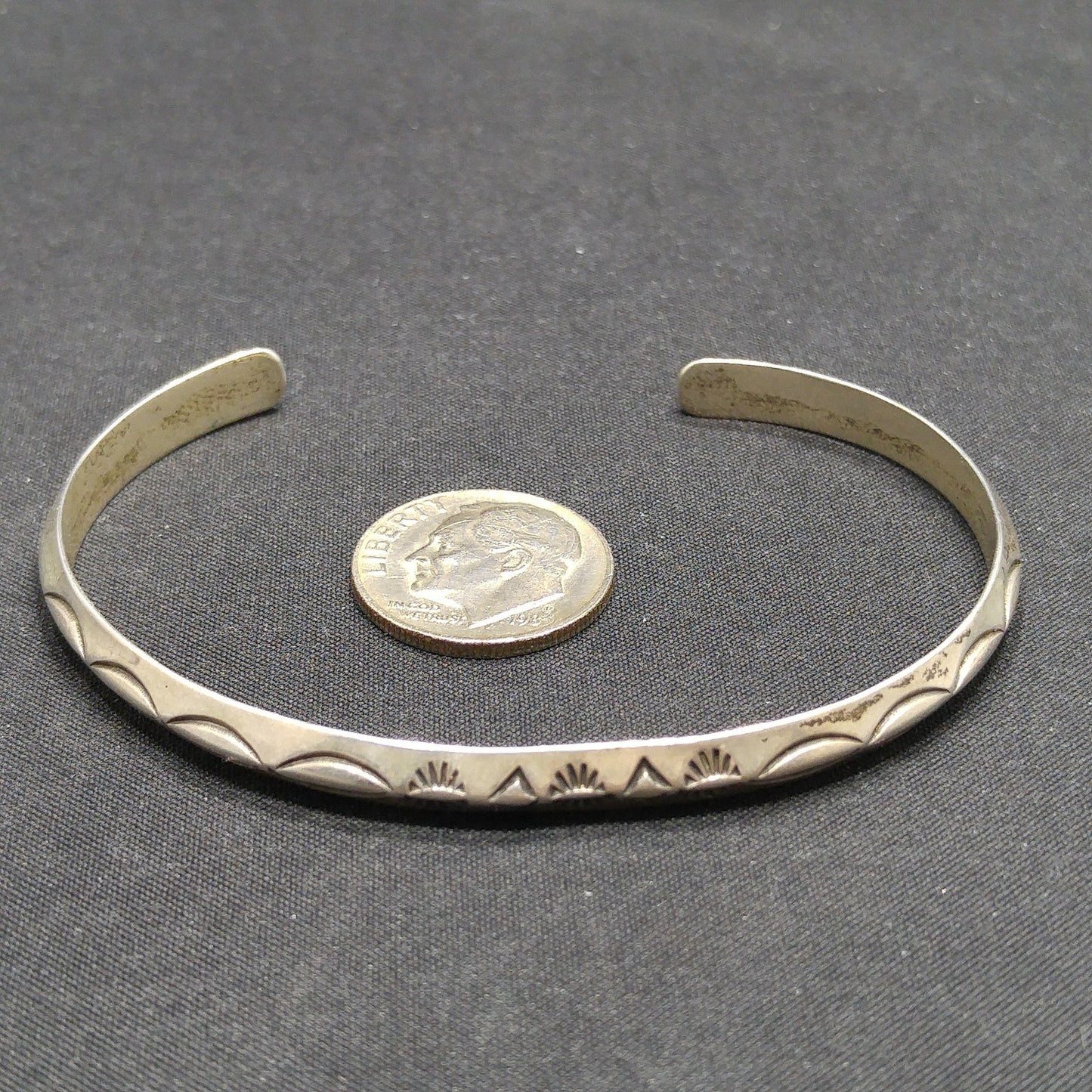 Erick Begay Sterling Silver Cuff Bracelet, Hand Crafted, Vintage Jewelry
