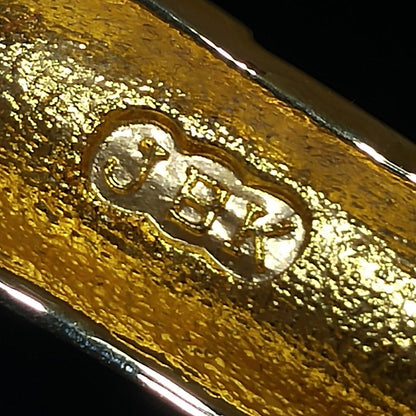 Jackie Kennedy Replica Hinged Bracelet, Camrose & Kross JBK, Red & Clear Rhinestones, 1990s Vintage Jewelry