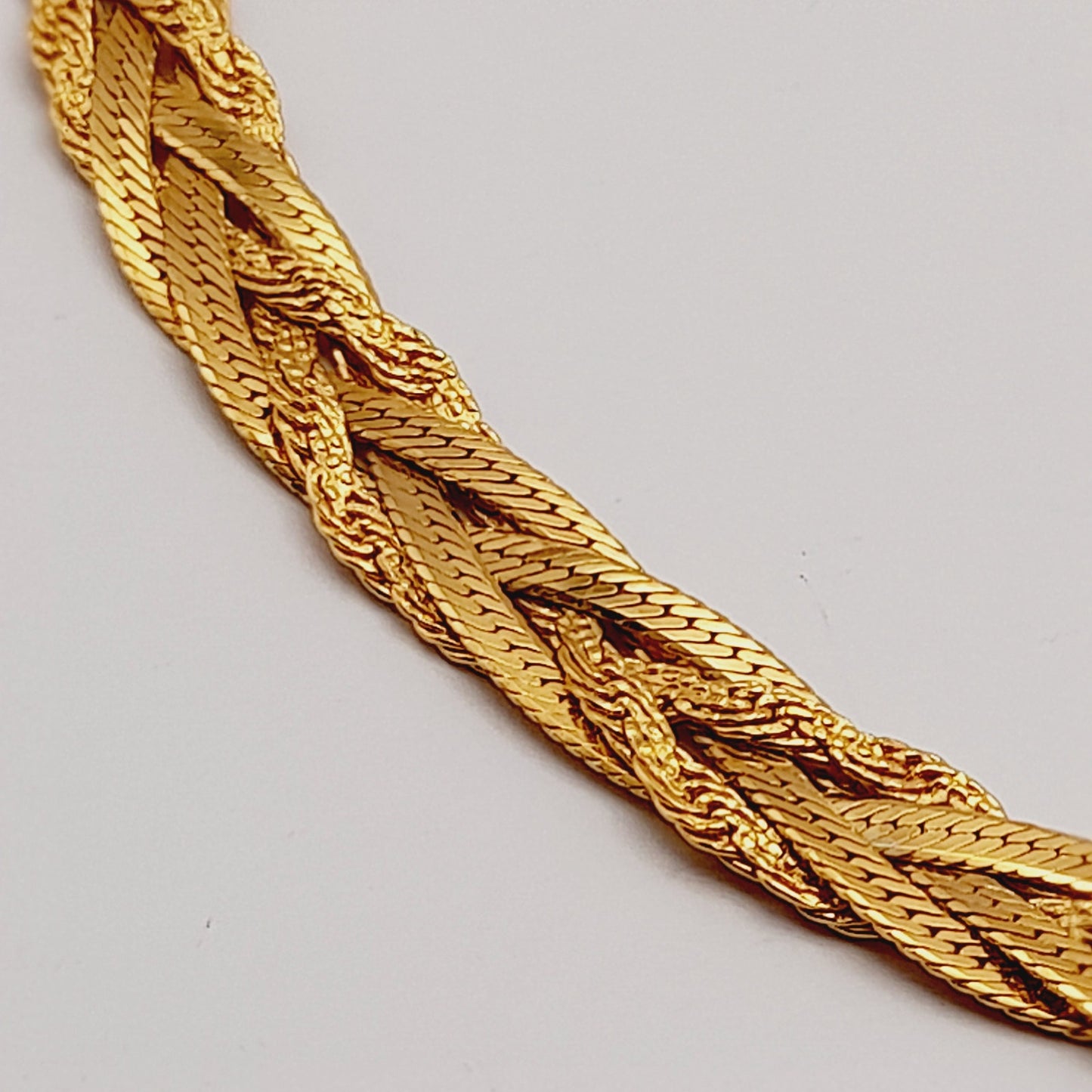 Vintage Lady Remington (LR) Four Strands Braided Chain 18 Inch Necklace