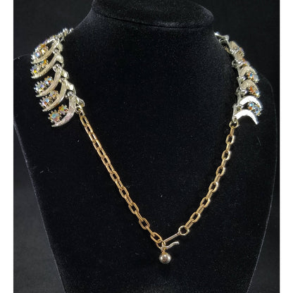 ART Arthur Pepper Rhinestone Necklace, Aurora Borealis, 1950s Vintage Jewelry