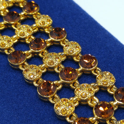 Jackie Kennedy JBK Bracelet by Camrose & Kross, Topaz Rhinestone, COA