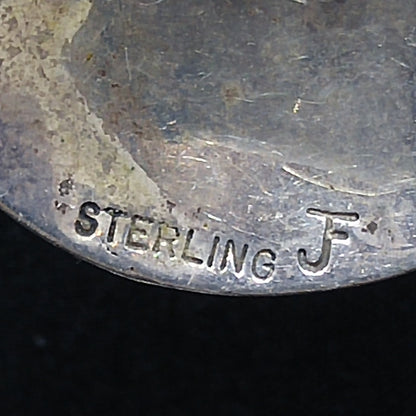 Vintage Navajo Sterling Kokopelli Earrings Della & Francis James 1960s Clip