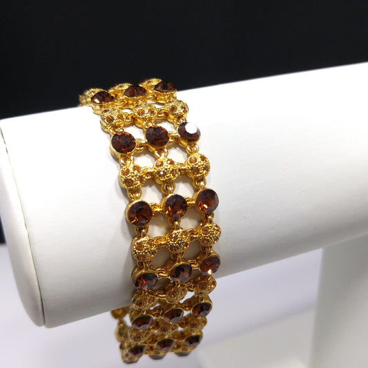 Jackie Kennedy JBK Bracelet by Camrose & Kross, Topaz Rhinestone, COA