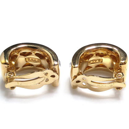 Vintage S.A.L. Swarovski Blue & Clear Rhinestone Clip Earring Hoops