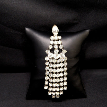 Vintage Kandell & Marcus N.Y. Brooch, Chandelier Clear Rhinestone Pin, 1940s