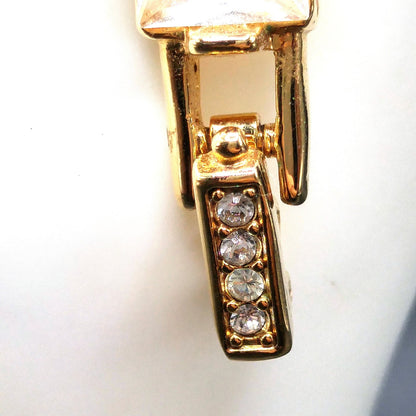 Vintage Swarovski Crystal Bracelet – Gold Plated, Square Cut Crystals, 1990s