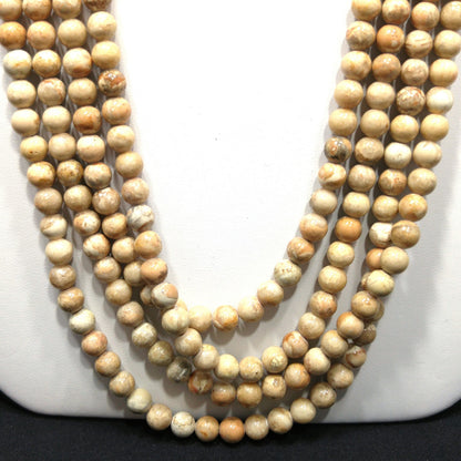 Gemstone Long Beaded Necklace, No Clasp, Four Strands in Front, 1970s Vintage Jewelry