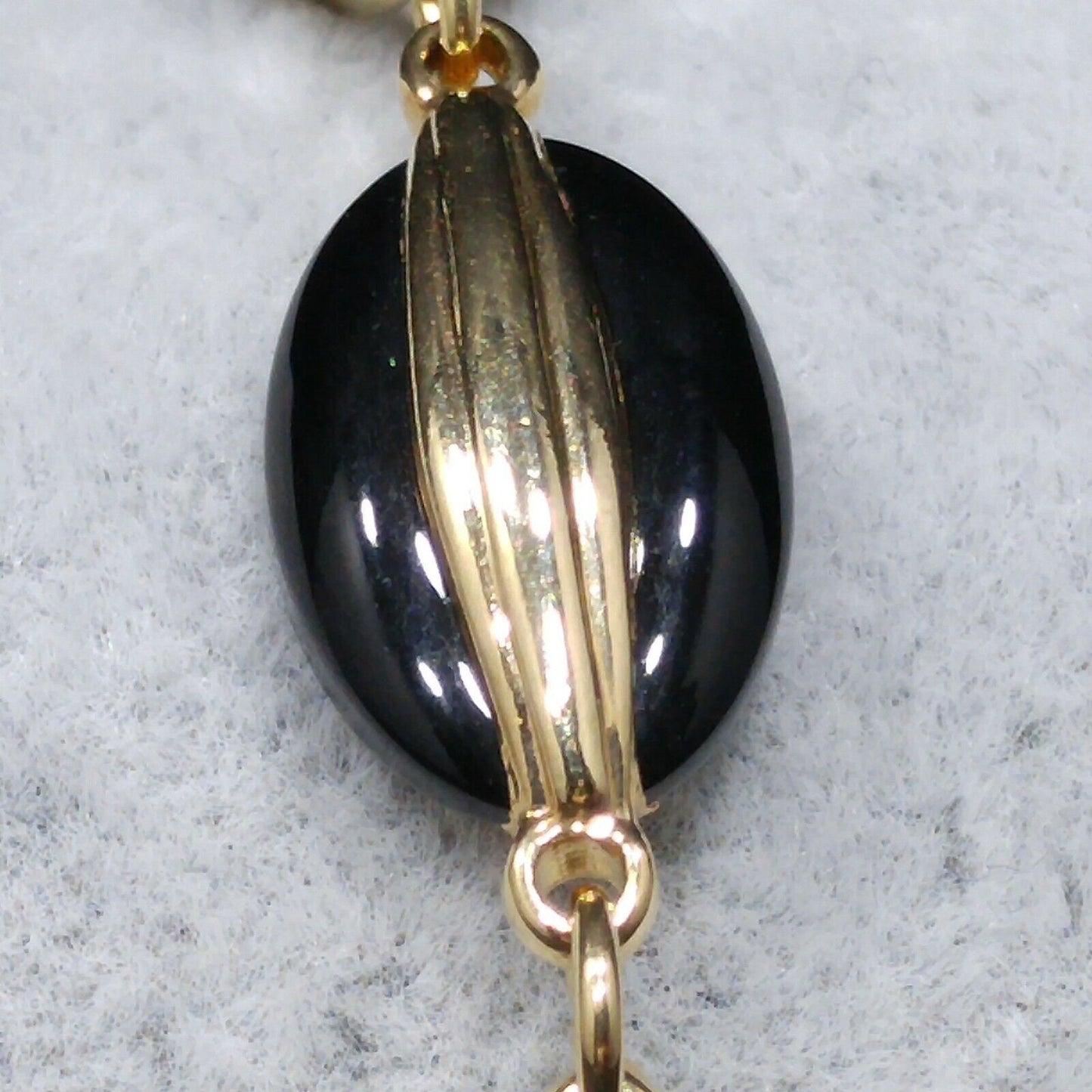 Swarovski Black & Clear Crystal Bracelet, Gold Plated, 1990s Vintage Jewelry