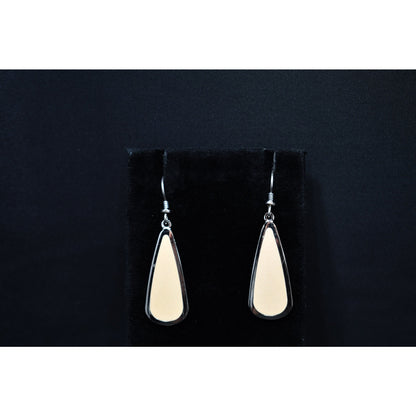 Laurel Burch Beige & Silver Tone Earrings, Gold Plated, 1980s Vintage Jewelry