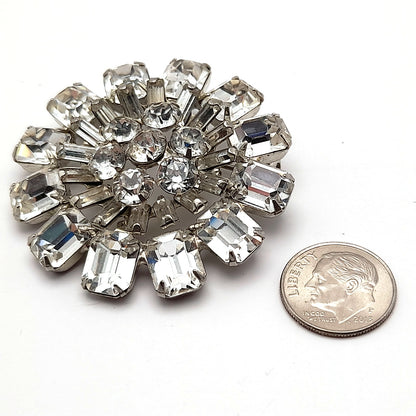 Vintage WEISS Clear Crystal Rhinestone Wedding Brooch