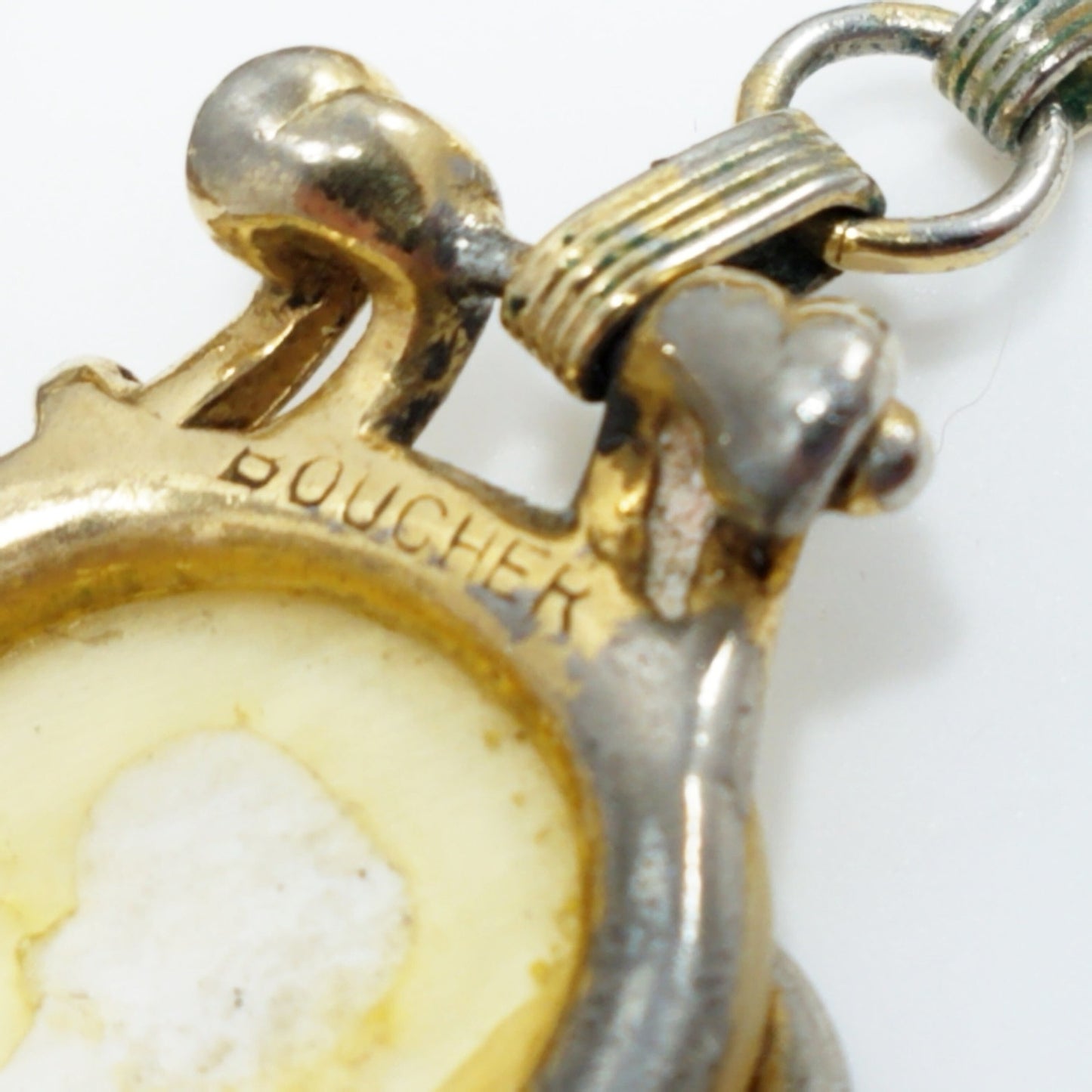 Boucher MOP Disk Necklace & Bracelet, Mother of Pearl, 1950s Vintage Jewelry