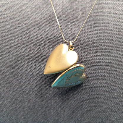 Vintage 14K Gold Filled Locket Chain Necklace, Photo Locket, 1950s Jewelry