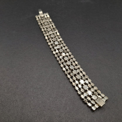 Mid-Century Aurora Borealis Rhinestone Bracelet, Wedding Bracelet, 1960s Vintage Jewelry