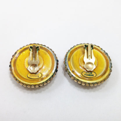 Vintage Richard Kerr 1980s Statement Earrings – Swarovski Crystal Animal Print