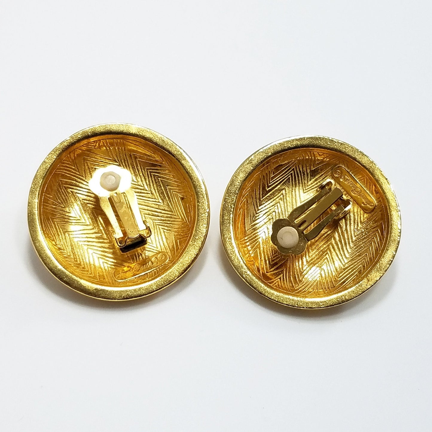Laurel Burch Turquoise & Gold Bird Earrings, Gemstone, Gold Plated, 1980s