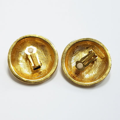 Laurel Burch Turquoise & Gold Bird Earrings, Gemstone, Gold Plated, 1980s