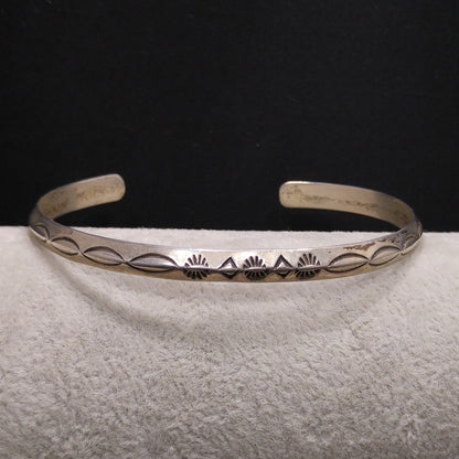 Erick Begay Sterling Silver Cuff Bracelet, Hand Crafted, Vintage Jewelry