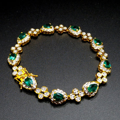 JBK Jackie Kennedy Bracelet – Camrose & Kross Faux Emerald & Rhinestone Replica