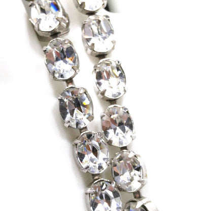 Weiss Rhinestone Choker Necklace, Oval Cut Wedding Necklace, 1950s Vintage Jewelry