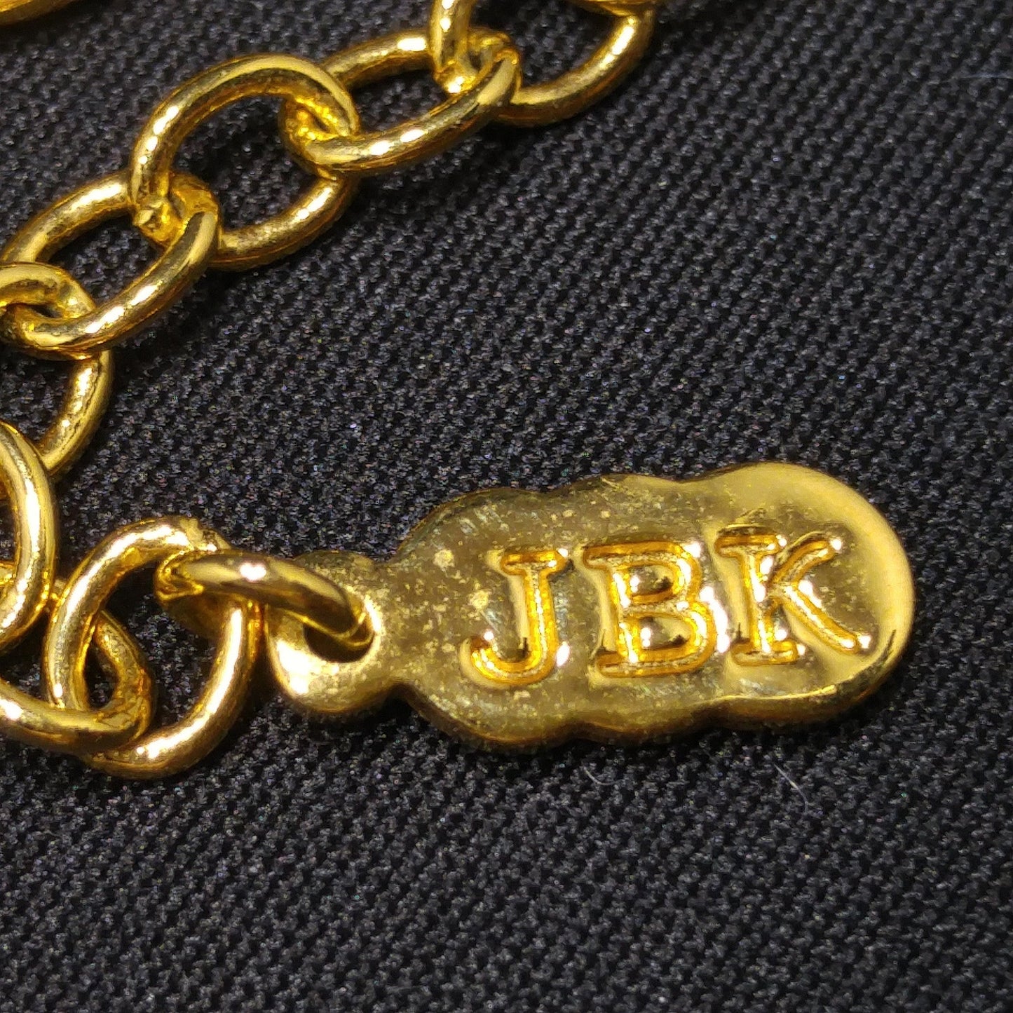 Jackie Kennedy Replica Necklace – Camrose & Kross JBK Gold Black Enamel Links, 1990s