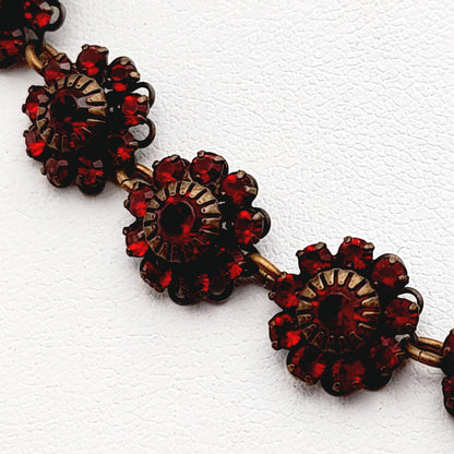 Vintage Liz Palacios Red Floral Necklace – Vintage-Inspired Sparkle from San Francisco