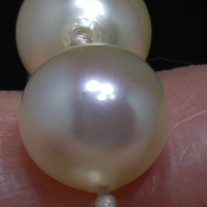 Ciner Hand Knotted Japanese Faux Pearl Necklace, Seed Pearl Clasp, 1960s Vintage Jewelry