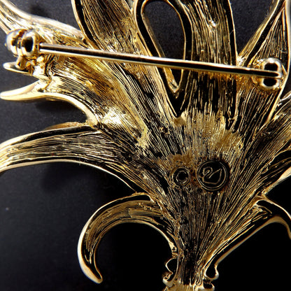 Swarovski Floral Brooch, Multicolored Rhinestones, Swan Logo, Floral Bouquet