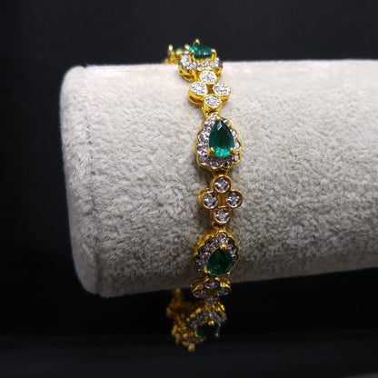 JBK Jackie Kennedy Bracelet – Camrose & Kross Faux Emerald & Rhinestone Replica