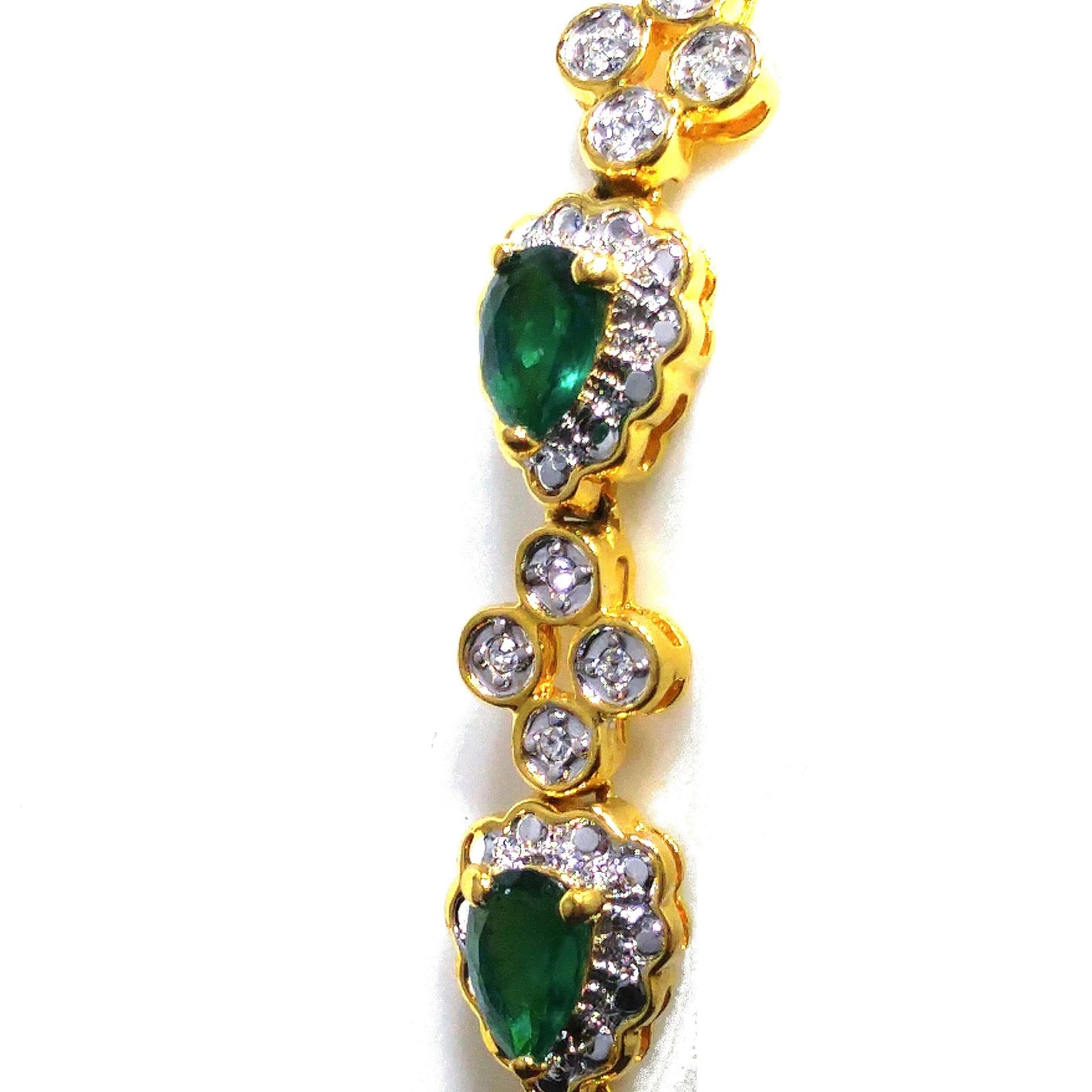 JBK Jackie Kennedy Bracelet – Camrose & Kross Faux Emerald & Rhinestone Replica