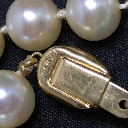 Ciner Hand Knotted Japanese Faux Pearl Necklace, Seed Pearl Clasp, 1960s Vintage Jewelry