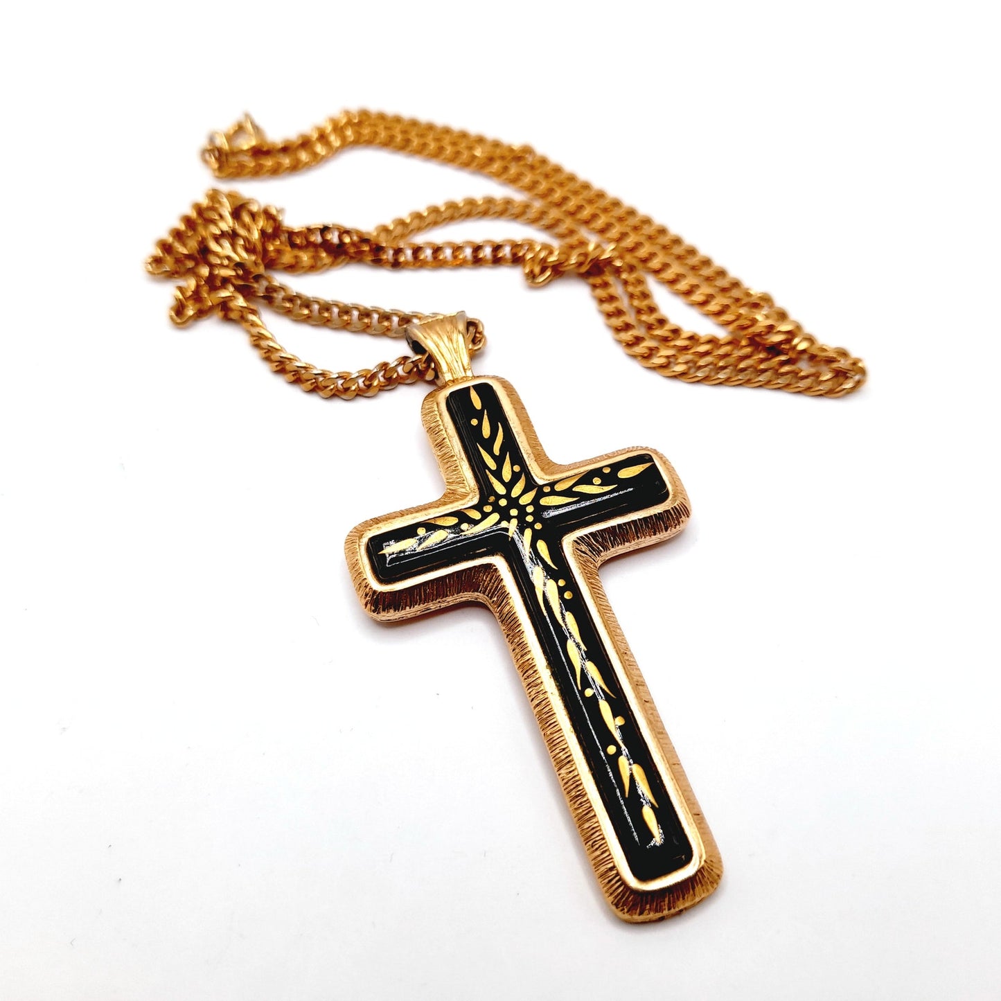 Vintage Sarah Coventry Cross Pendant Necklace, Limited Edition 1978