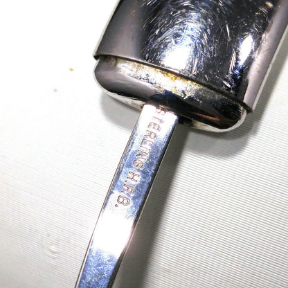 Sterling Silver H.F.B. Hinged Bracelet, Floral Design, 1940s Vintage Jewelry
