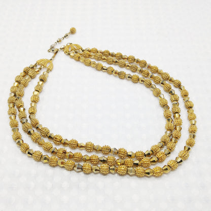 Crown Trifari Brutalist Necklace, Electra Collection, 1950s Vintage Jewelry