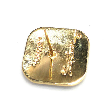 Vintage Laurel Burch "Minya" Post Earrings, Gold Plated, Enamel Cloisonne, 1980s