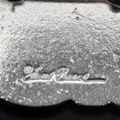 Laurel Burch Shambala Cat Brooch, Rhodium Plated, 1980s Vintage Jewelry