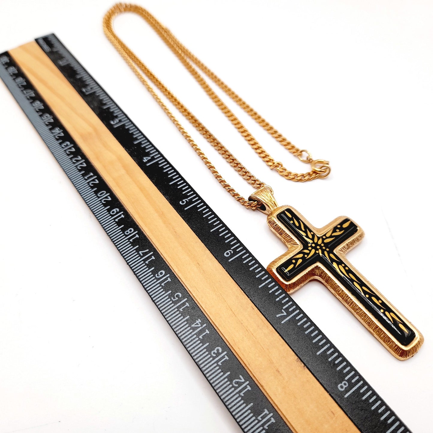 Vintage Sarah Coventry Cross Pendant Necklace, Limited Edition 1978