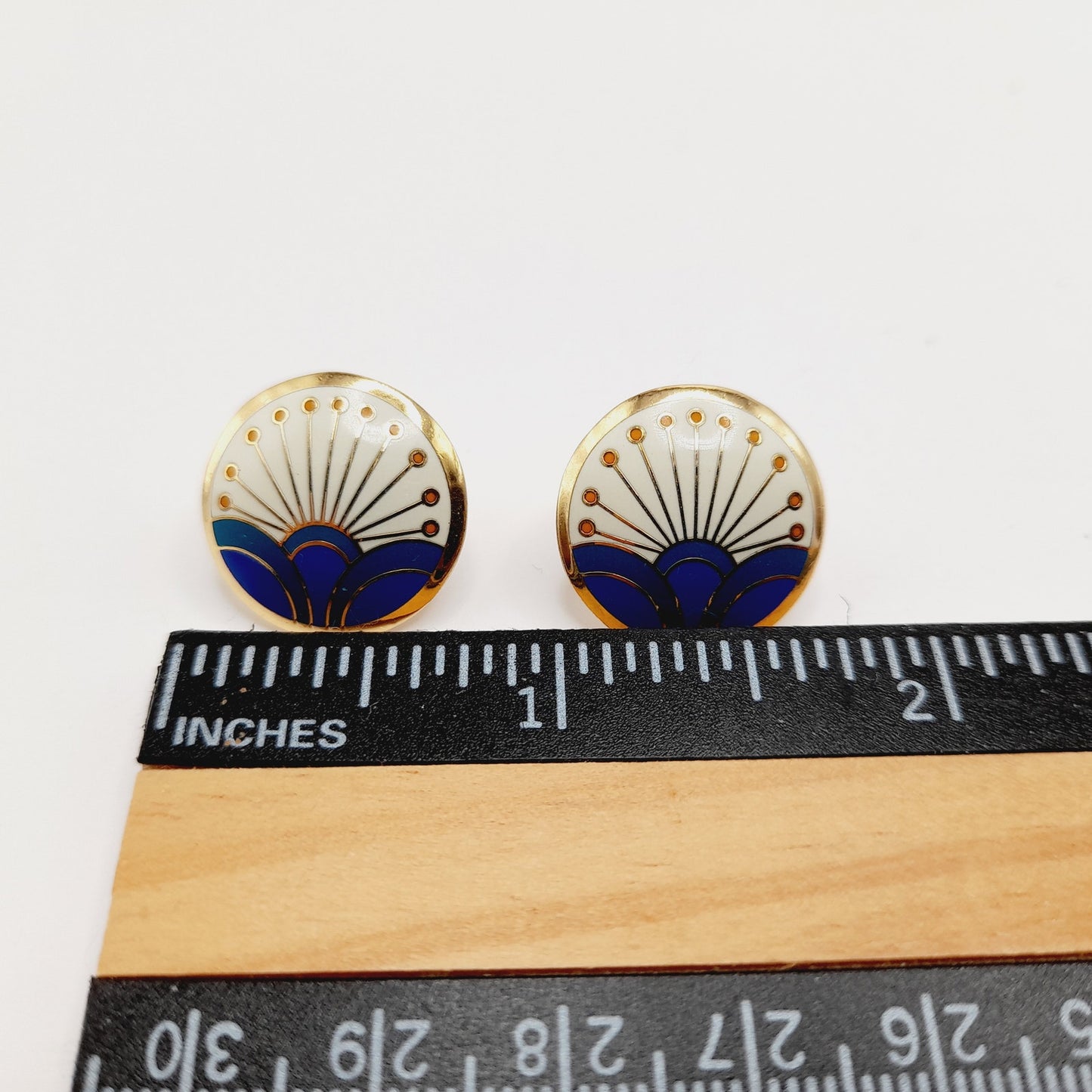 Laurel Burch "Kirin" Post Earrings, Vintage 1980s Enamel Earrings, Gold Plated Designer Jewelry, Retro Artistic Statement Earrings
