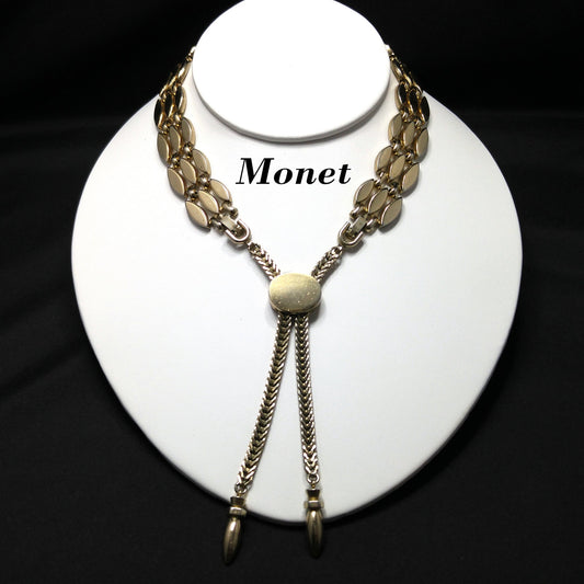 Monet Carousel Series Necklace, Book Piece, 1950s Vintage Jewelry