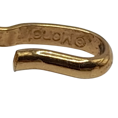 Vintage Monet Designer Matte Gold Plate Etruscan Style Choker Collar Necklace