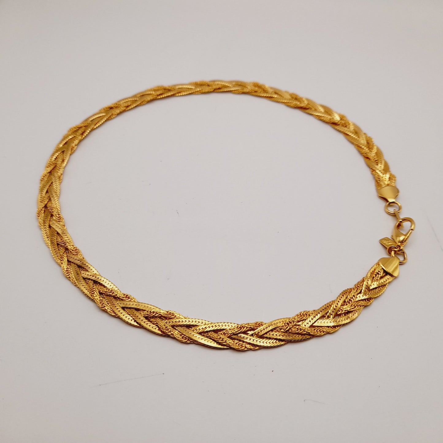 Vintage Lady Remington (LR) Four Strands Braided Chain 18 Inch Necklace